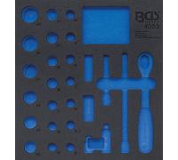 BGS 4053-1 2/3 Garniture pour servante d'atelier, vide pour : Jeu de clés à douille 12,5 (1/2), 27 pcs.