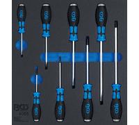 BGS 4055 2/3 Garniture pour servante d'atelier : tournevis cruciforme et à fente, 8 pcs.