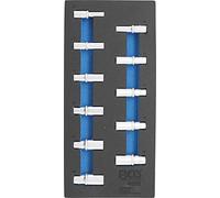 BGS 4058 - Insert de servante d'atelier 1/3 : Douilles pour clé, six pans - 10 mm (3/8") - 8 - 19 mm - longues - 11 pièces