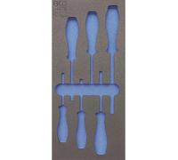 BGS 4078-1 1/3 Insert pour servante d'atelier, vide pour : Tournevis à profil en T, T15-T40, 6 pces.