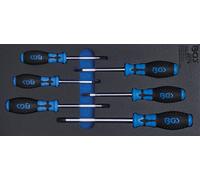 BGS 4078 1/3 Garniture pour servante d'atelier : tournevis profilé en T, T15-T40, 6 pces.