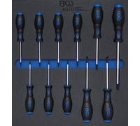 BGS 4079 2/3 Garniture pour servante d'atelier : tournevis profilé en T, T6-T40, 11 pièces