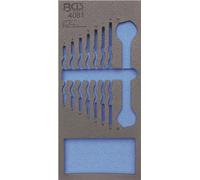 BGS 4081-1 1/3 Insert pour servante d'atelier, vide pour : Jeu de clés à fourche double, 6-22 mm, 8 pcs.