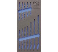 BGS 4082-1 1/3 Insert pour servante d'atelier, vide pour : Jeu de clés mixtes, 6-22 mm, 12 pcs.