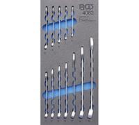 BGS 4082 | Insert de servante d'atelier 1/3 : Jeu de clés mixtes | 6-22 mm| 12 pièces