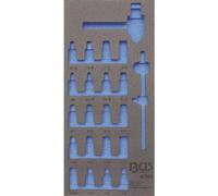 BGS 4094-1 Garniture pour servante d'atelier 1/3, vide pour : Bacs à huile Inserts spéciaux et clé pour chaîne de filtre à huile, 22 pcs.