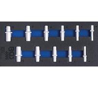 BGS 4099 1/3 Garniture pour servante d'atelier : Douilles 10 (3/8), profondes en POUCE, 11 pcs.
