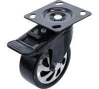 BGS 4107-3 | Roulette de direction | avec plaque de montage et frein | pour art. 4107, 4204, 4205, 4206, 4199