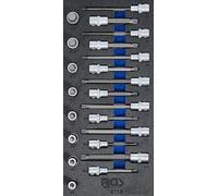 BGS technic KG – Insert de servante BGS 4118, jeu de douilles à embouts 12,5 mm (1/2") XZN 22 pièces