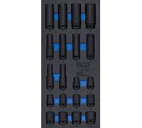 BGS – Insert 1/3 pour servante BGS 4130 – Douilles à choc 6 pans 12,5 mm 10–24 mm – 20 pièces