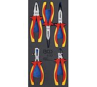 BGS 4132 - Insert de servante d'atelier 1/3 : Jeu de pinces VDE - 5 pièces