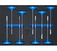 BGS 4192 | Insert de servante d'atelier 3/3 : Jeu de clés à douille poignée T | 9 pièces