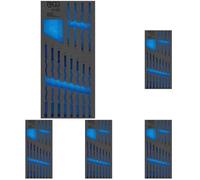 BGS 4196 - Insert de servante d'atelier 1/3: Jeu de clés mixtes à cliquet - 8-19 mm - 12 pièces (Lot de 5)