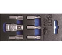 BGS 5006 | Jeu d'embouts de tournevis | Entraînement hexagone externe 10 mm (3/8") | Denture interne (pour XZN) | 6 pcs.