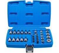 BGS 5021 | Jeu d'embouts et de clés à douille | 10 mm (3/8") | profil E / profil T (pour Torx) | 34 pièces