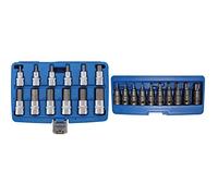 BGS 5052 | Jeu de douilles à embouts | 12,5 mm (1/2") | six pans intérieurs 5 - 22 mm | 12 pièces & Jeu de douilles à embouts à choc | 12,5 mm (1/2") | Profil T (pour Torx Plus) T20 - T70 | 10 pièces