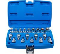 BGS technic Jeu de douilles à embouts / de clé à douille 12,5 mm (1/2") Profil E/profil T (pour TX)/Profil E 19 pièces BGS Quantité:1