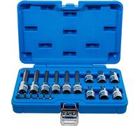 BGS Jeu de douilles à embout - carré 1/4" / 1/2" - profil en T (pour Torx) 5173