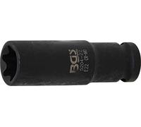 BGS Douille de force profil E, profond Entraînement Carré intérieur 12,5 mm (1/2") SW E22 mm - 5204-22