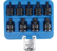 BGS 5486 | Douille à embouts à choc | 12,5 mm (1/2") | profil T (pour Torx) T20 - T70 | 9 pièces