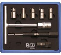 BGS 62604 Jeu de fraises pour surfaces d'étanchéité d'injecteurs, 7 pcs.