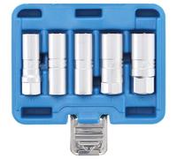 BGS 6641 Jeu de douilles pour bougies d'allumage, 6 pans creux, 1/2", 5 pièces, 14-21mm