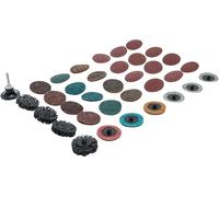 BGS technic Jeu de disques et plateaux abrasifs Ø 50 mm 35 pièces