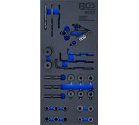 BGS Garniture de chariot d'atelier 1/3 : Jeu d'outils pour gabarit de perçage de culasse 28 pièces - 6682