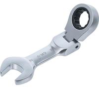 BGS 6915 - Clé mixte à cliquet - courte - à couder - 15 mm