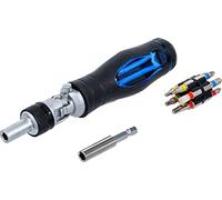 BGS technic BGS Jeu d’embouts de tournevis articulé avec poignée rotative à fonction cliquet, réversible 14 pièces Quantité:1
