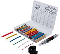 BGS 70143 | Mini chalumeau avec assortiment de gaines thermo-rétractables | colorés | avec ignition piézoélectrique | 162 pièces