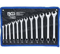 BGS 71023 | Jeu de clés mixtes à fourche | SW 8 - 19 mm | 12 pcs. | Sacoche à roulettes Tetron incluse | Clés mixtes à fourche