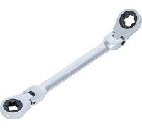 BGS 71028-20X24 | Double clé annulaire à cliquet | pliable | avec têtes polygonales à profil E | E20 x E24