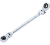 BGS 71028-6X8 | Clé polygonale à cliquet double | coudable | avec têtes annulaires profil E | SW E6 x E8