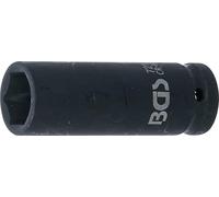 BGS 7219 | Douille à choc, six pans, longue | 12,5 mm (1/2") | 19 mm | Équerre interne 12,5 mm (1/2"), longueur 78 mm, acier chrome-molybdène, phosphaté, fonctionnement manuel et clé à percussion