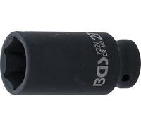 BGS technic Douille à choc 7227, six pans, longue, 12,5 mm (1/2") 27 mm