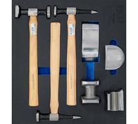BGS 74298 - Insert de servante d’atelier 2/3 : Mallette de tas et marteaux de carrosserie - 7 pièces