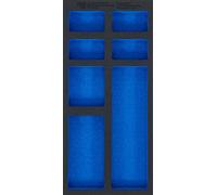 BGS 74363 | Insert de servante d'atelier 1/3, Vide : 7 tablettes | 408 x 189 x 32 mm