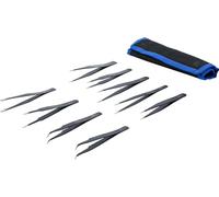 BGS 74413 | Jeu de pincettes en acier inoxydable | 9 pièces