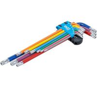 BGS 74462 | Jeu de clés allen | multicolore | extra longues | profil T (pour Torx) avec perçage T10 - T50 | 9 pièces