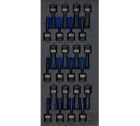 BGS 74514 | Insert de servante d’atelier 1/3 : Jeu de douilles à embouts de puissance | 12,5 mm (1/2") | 24 pcs.
