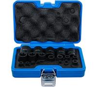 BGS 74554 | Jeu de douilles à choc | Profil E Plus | 6,3 mm (1/4"), 10 mm (3/8"), 12,5 mm (1/2") | EP4 - E32 | 19 pcs.