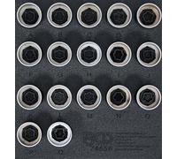 Garniture pour servante d'atelier 1/6 : Jeu d'outils pour serrures de jantes pour Land Rover | 17 pcs.