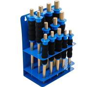 BGS 74596 | Jeu de chasse-goupilles/pointeaux/burin plat | avec protection des mains | 13 pcs.