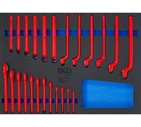 BGS 74641 | Insert de servante d’atelier 3/3 : Jeu de clés polygonales VDE et de clés à fourche VDE | 24 pcs.