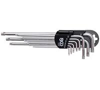 BGS 777 - Jeu de clés allen - extra longues - Profil TS (pour Torx Plus) TS10 - TS50 - 9 pièces
