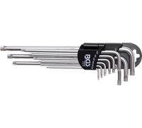 BGS 777 | Jeu de clés mâles coudées | extra-longues | profil TS (pour Torx Plus) TS10 - TS50 | 9 pcs.