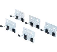 BGS 80197 | Jeu de crochets doubles | 40 mm | pour système mural | 5 pcs.