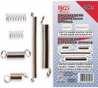 BGS 8047 | Assortiment de ressorts | ressorts de traction + pression | 200 pièces