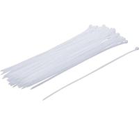 BGS 80876 | Assortiment de colliers plastique | blancs | 4,8 x 300 mm | 50 pièces